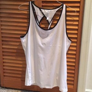 White Fabletics workout tank- NWOT